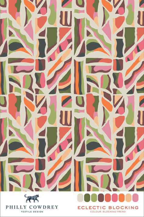 Colour Pattern Design Ideas, Ditsy Print Pattern, Print And Pattern Trends 2024, 2025 Pattern Trends, Print Trends 2025, Trending Patterns 2024, Pattern Trends 2023/2024, Colourblock Art, Surface Pattern Design Trends 2023