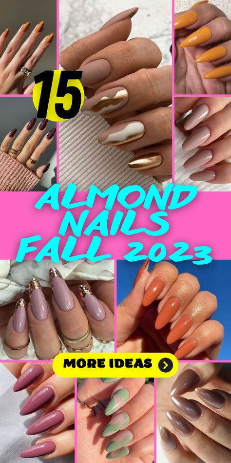 Elevate your nail game this fall with almond nails fall 2023 that are both trendy and classy. Our collection features a variety of designs and colors that reflect the spirit of the season. Whether you prefer short and cute nails or long and glamorous styles, our almond fall nails offer endless possibilities. Get ready to make a statement this season with our beautiful nail art. Nails This Season, Nails Art 2024 Trends, Beautiful Acrylic Nails Classy, Short Almond Fall Nail Designs, Fall Nails 2023 Color Trends Almond, Almond Dip Powder Nails Fall, Fall Nails 2023 Almond Shape, Nails 2023 Trends Fall Almond, Nail Fall 2023