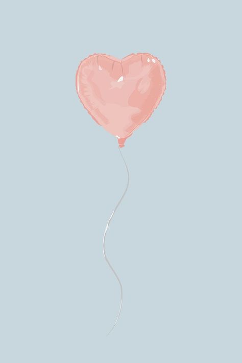 Pink heart balloons, Valentine's celebration illustration | free image by rawpixel.com Popped Balloon Drawing, Balloon Drawing Aesthetic, Balloon Heart, Balloons Illustration, Illustration Balloon, Balloon Drawing, Pink Balloons Wallpaper, Heart Balloon Drawing, Heart Balloon Wallpaper