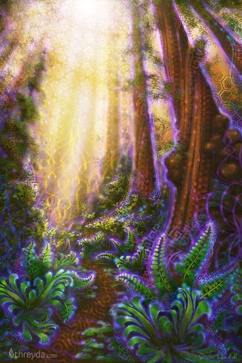 MettaGrove by Simon Haiduk Psy Art, Image Nature, Visionary Art, Spiritual Art, Nature Prints, Art Store, Digital Painting, Beautiful Nature, Art Inspo