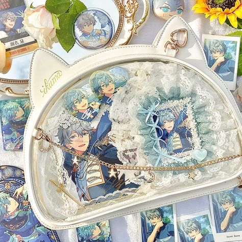 This price is for a ita bag and four straps only, the ita bag contents and others are not included. SizeFree SizeLength34Width10Height27 Bag Contents, White And Black Cat, Anime Bag, Ita Bag, Head Shapes, Ensemble Stars, Sewing Bag, Backpack Purse, Backpack Bags