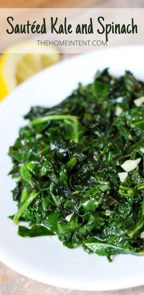 Kale Recipes Sauteed, Kale Side Dish, Kale Recipes Healthy, Spinach Side, Leafy Greens Recipes, Spinach Side Dish, Spinach Recipes Healthy, Spinach Recipes Vegan, Spinach Healthy