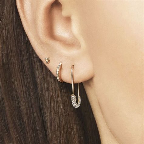 Safety pin earrings