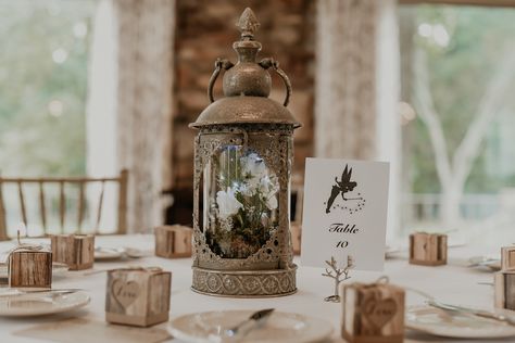 Tinker Bell Wedding Theme, Neverland Wedding Theme, Tinker Bell Centerpieces Ideas, Peter Pan Themed Wedding, Tinkerbell Wedding Theme, Peter Pan Wedding Theme, Neverland Decor, Tinkerbell Wedding, Pirate Wedding Theme