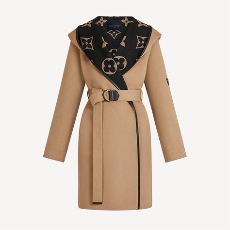 Louis Vuitton Clothes, Hooded Wrap Coat, High Fashion Women, Wrap Coat, Louis Vuitton Official, Winter Coats Jackets, Winter Coats Women, Casual Street Style, Fashion Books