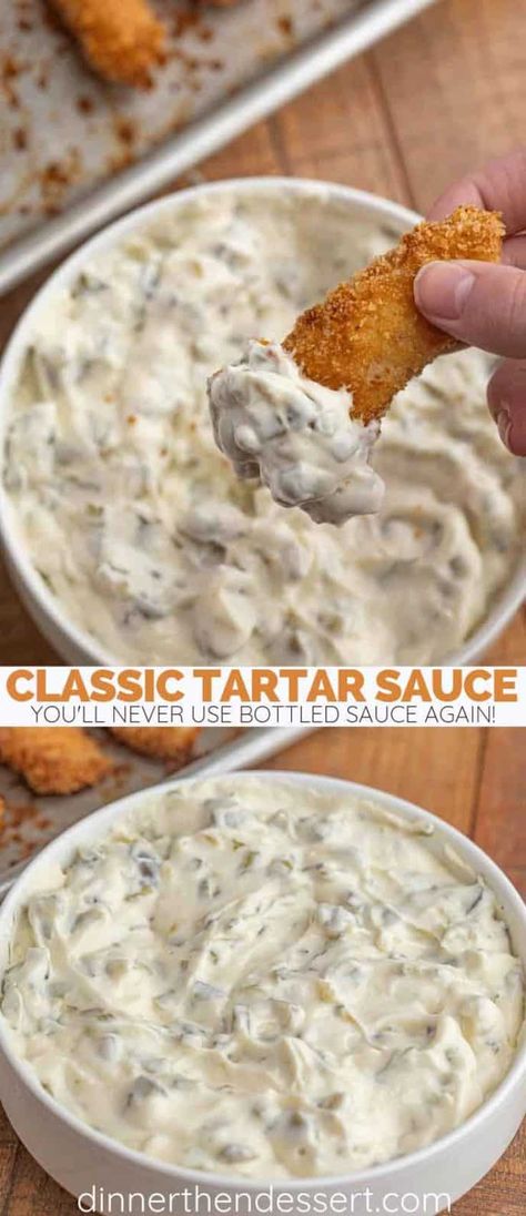 Easy Tartar Sauce, Tartar Sauce Recipe, Sauce Tartare, Homemade Tartar Sauce, Homemade Condiments, Marinade Sauce, Tartar Sauce, Savory Sauce, Idee Pasto Sano