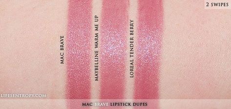 MAC Brave Lipstick Dupes Mac Brave Lipstick, Mac Brave, Kylie Jenner Lipstick, Organizer Kitchen, Make Up Inspiration, Makeup Guide, Makeup Obsession, Mac Lipstick, I Love Makeup