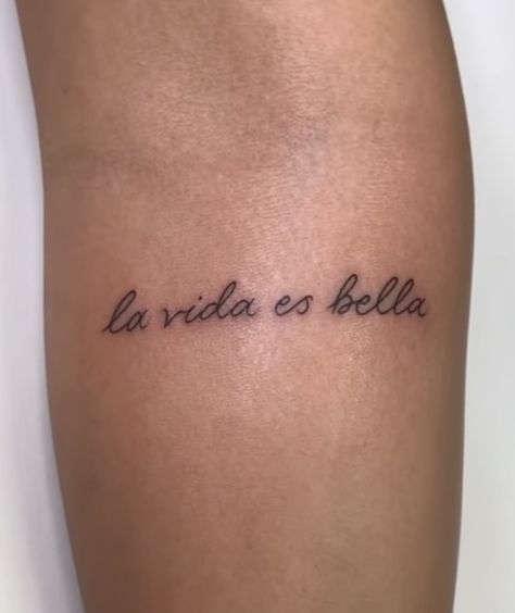 Livin La Vida Loca Tattoo, Bellisima Tattoo, Enjoy The Journey Tattoo, Viva La Vida Tattoo, Belle Tattoo, Phrase Tattoos, Henna Tattoo Designs Simple, Discreet Tattoos, Dainty Tattoos