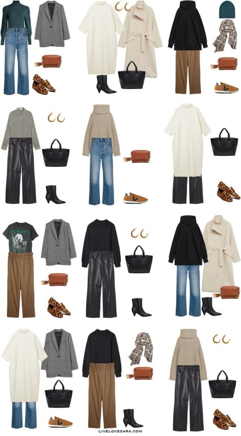 24 Easy Fall Outfits Using a Mini Fall Capsule Wardrobe - livelovesara Easy Looks Outfit, Fall Easy Outfits, Easy Put Together Outfits, Zara Inspired Outfits, Zara Fall Outfits, Casual Fall Work Outfits, Fall Inspired Outfits, Work Outfit Fall, Casual Fall Dresses