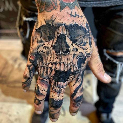 Skull Hand Tattoo Tattoo Blueprint Pack Back Skull Tattoo For Men, Bitcoin Tattoo Design, Tattered Flag Tattoo, Leather Work Tattoo Sleeve, Full Hand Tattoo Men Design, Small Tats For Men, Hand Tattoos Black Man, Country Tattoos For Men Forearm, Dark Tattoo Stencil