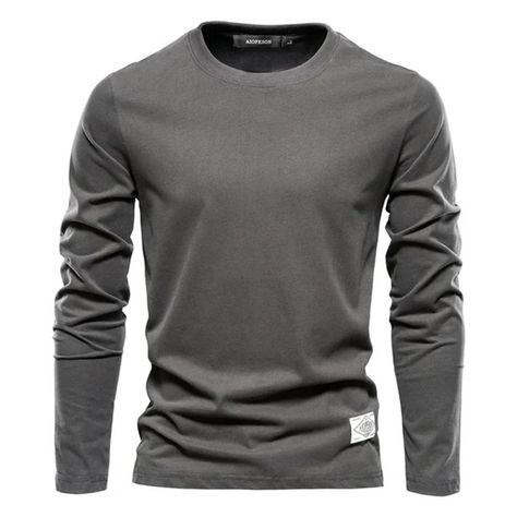 SALE IS OUT!!! <>👇👇 Men Full-Sleeve Plain T-Shirt https://www.torques.shop/products/men-full-sleeve-plain-t-shirt Soft and breathable fabric, Lightweight, Suitable for summer, Comfortable to skin. Available in all sizes Classical round neck, Long sleeve, plain. Fabric: 100% Cotton. It has anti-odor properties which never let you smell in any weather This Men's Long-Sleeve T-shirt is made from 100% high-quality cotton, ensuring comfort and durability. The perfect addition to any wardro... Male Tops, Classic Clothes, Tee Shirt Homme, Mens T Shirts, Classic Outfits, Solid Tops, T Shirt For Men, Fashion Tees, Casual T Shirts