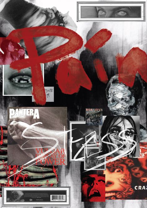 Pain stress moodboard collage for fashion school fashion design process Punk Moodboard Fashion, Fashion Moodboard Portfolio, Concept Board Fashion, Moodboard Graphic Design, Easter Posters, Punk Moodboard, Punk Collage, Moodboard Art, Fashion Design Process