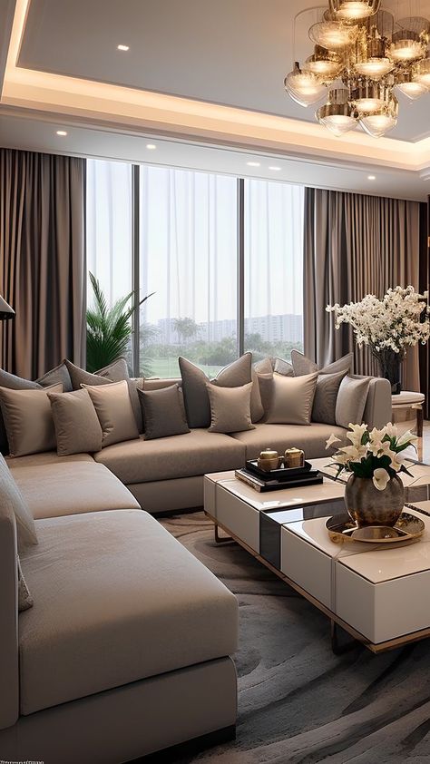 Reka Bentuk Bilik Tidur, Luxury Living Room Decor, Hiasan Bilik Tidur, Living Room Sofa Design, Design Room, 아파트 인테리어, Living Room Design Decor, Home Design Living Room, Ideas Living Room