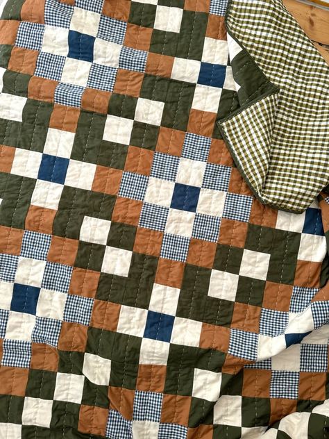 Joz Makes Quilts Quilts Made Out Of Mens Shirts, Diamond Patchwork Quilt, Scrappy Checkerboard Quilts, Fall Quilt Color Schemes, Quilt Designs For Men, Antique Quilt Patterns 19th Century, Timeless Quilt Patterns, Quilt For A Man, Neutral Quilts Ideas Farmhouse