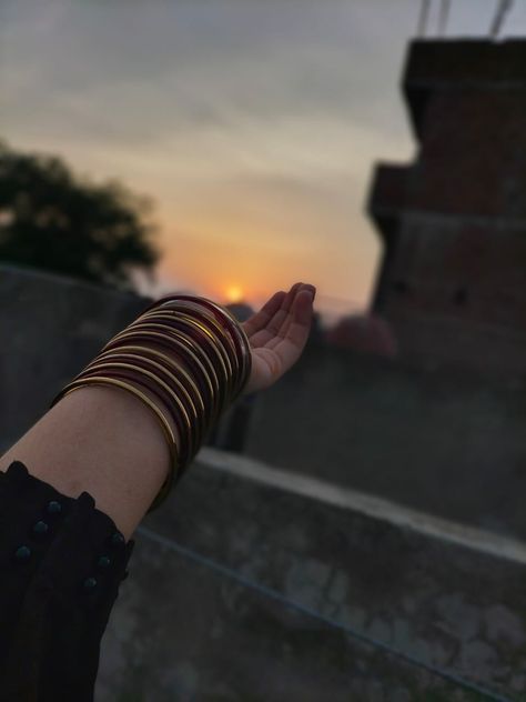 Evening time Bangles Hand Dp, Hand Dp, Sun Set, Tea Time, Bangles, Sun, Tea, Quick Saves