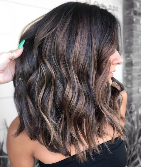 Haircuts For 30 Somethings, Ash Brown On Black Hair Balayage, Hair Color Long Hair Brunette, Tia Rachel Booth Hair, Long Lob Haircut Brunette, Best Haircuts For Thinner Hair, Highlights On Lighter Brown Hair, 2023 Balayage Trends Brunette, Balayage For Dark Brown Hair Mid Length