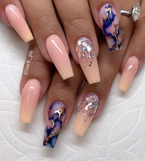 Marble Nail Designs, Cute Acrylic Nail Designs, Nail Swag, Nail Forms, Summer Acrylic Nails, Glam Nails, Nailed It, Coffin Nails Designs, Fire Nails