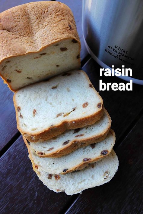 raisin bread recipe | sultana bread recipe | cinnamon raisin bread with step by step photo and video recipe. homemade bread recipes are very common and are made with different flour or with different ingredients. the typical bread is with just plain flour which is served for various purpose. but there are other types of bread where mixed fruits are added and raisin bread is one such recipe and is an ideal bread for morning breakfast. Sultana Bread, Raisin Bread Recipe, Traditional Bread Recipe, Homemade Garlic Bread, Wheat Bread Recipe, Handmade Bread, Cinnamon Raisin Bread, Raisin Bread, Fig Recipes