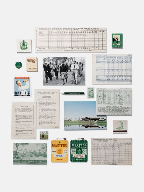 Each element in this collage tells a story, from classic golf clubs and antique scorecards to historic tournament tickets and nostalgic memorabilia. The harmonious blend of these relics creates a visually stunning piece that will transport you to the golden age of golf. Perfect for golf enthusiasts and collectors alike, this collage print is a conversation starter and a cherished addition to any home or office. Printed on high-quality, durable paper, it ensures vibrant colors and sharp details t Golf Scorecard Design, Golf Collage, Masters Party, Golf Scorecard, Golf Wall Art, Golf Poster, Golf Birthday Party, Golf Decor, Classic Golf