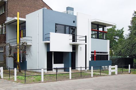 Chapter 23 - De Stijl - Architecture - Schroder House; Utrecht, Netherlands, 1924, By Gerrit Thomas Rietveld Schroeder House, Rietveld Schroder House, Schroder House, Movement In Architecture, Kinetic Architecture, Dutch Architecture, Gerrit Rietveld, Getty Center, Walter Gropius