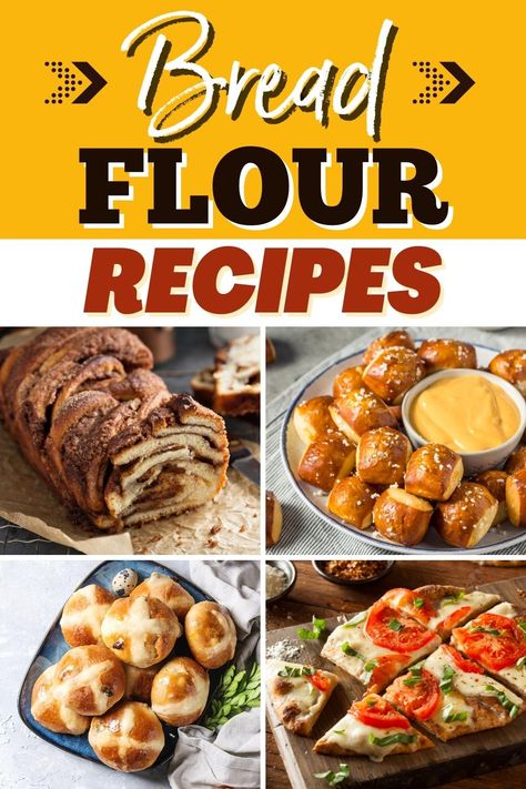 Get ready to enjoy some seriously fluffy baked goods courtesy of these easy bread flour recipes. I'm talking savory buns, bagels, cakes, cookies, and more. Easy Bread Flour Recipes, Bread Flour Recipes, Savory Buns, Bread Flour Recipe, Chewy Bread, Homemade Bagels, No Flour Cookies, Bread Bun, Delicious Bread