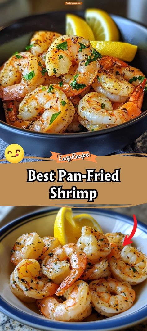 Taste the freshness in every bite of Pan-Fried Shrimp, seasoned and seared to a golden perfection. This quick and easy dish highlights the natural sweetness of the shrimp, making it a great starter or a main course. #PanFriedShrimp #SeafoodRecipes #QuickMeals Frying Shrimp In A Pan, Pan Sear Shrimp, Shrimp Recipes Stove Top, Shrimp Fry Recipes, Pan Seared Shrimp Recipes, Pan Fried Shrimp Recipes Easy, Best Fried Shrimp Recipe, Pan Cooked Shrimp, Cooking Shrimp On Stove