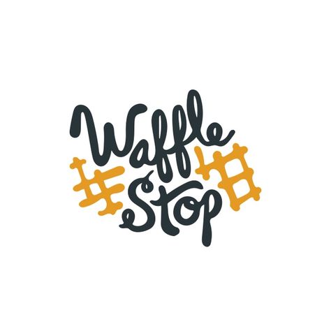 Waffle Stop Logo - Graphis Waffle Logo, Trendy Logo Design, Inmobiliaria Ideas, Inspiration Logo Design, Logo Design Inspiration Creative, Trendy Logos, Food Logo Design, Waffle House, Food Logo