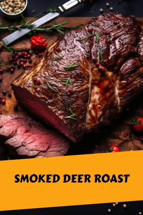 Smoked Wild Boar Recipes, Smoked Elk Roast, Roast Deer Recipes, Smoked Venison Tenderloin, Smoked Deer Shoulder, Deer Neck Roast Recipes, Deer Liver Recipes, Smoked Deer Roast, Venison Neck Roast Recipe