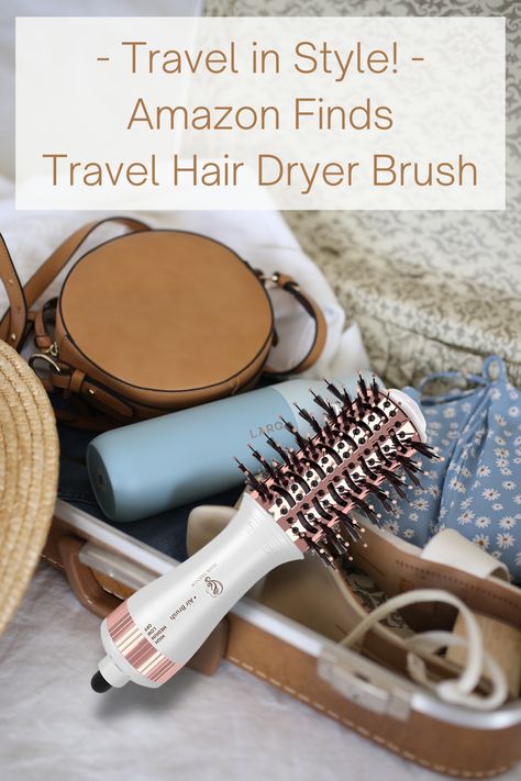 Travel Hair Dryer Brush with a 2" barrel, compact size and light weight makes it a perfect product for traveling and personal use. Travel Hair Tools, Travel Blow Dryer, One Step Hair Dryer, Hair Dryer Styler, Hot Air Brush, Hair Blow Dryer, Travel Hair Dryer, Dryer Brush, Travel Hair