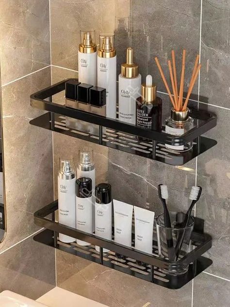 Suporte de shampoo prateleira de banheiro sem furo premium de ferroDescobri produtos incríveis no SHEIN.com, venha conferir! Washroom Organization, Wall Mounted Corner Shelves, Bathroom Shower Organization, Bathroom Corner Shelf, Space Saving Bathroom, Shower Rack, Porta Shampoo, Shower Storage, Shower Organization