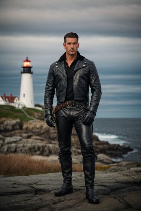 Leather Fashion Men, Handsome Male Models, Mens Leather Clothing, Mens Leather Pants, Male Character, Leather Gear, Boy Models, Leather Shirt, Male Portrait