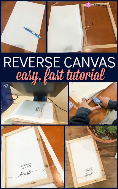 Canvas Tutorial, Silhouette Cameo 4, Diy Hanging Shelves, Reverse Canvas, Silhouette School, Canvas Diy, Wine Bottle Diy Crafts, Wine Bottle Diy, Canvas Ideas