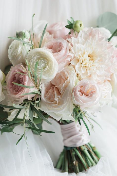 Big Wedding Centerpieces Flower, White Wedding Bouquet With Pop Of Color, Tulip Bridal Bouquet Pink, Light Airy Wedding Photography, Flowers For Church Wedding, Blush Beach Wedding, March Wedding Flowers, Wedding Pallet, Romantic Vineyard Wedding