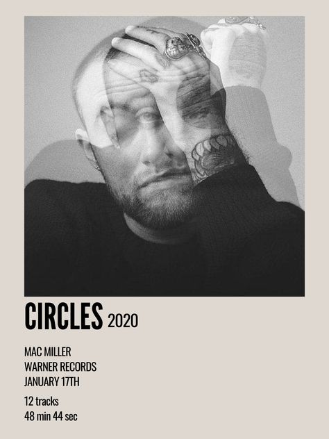 minimal aesthetic polaroid album poster for circles by mac miller Mac Miller Aesthetic, Mc Miller, Polaroid Album, Aesthetic Polaroid, Album Wall, Album Posters, Minimal Poster, Minimal Aesthetic, Mac Miller