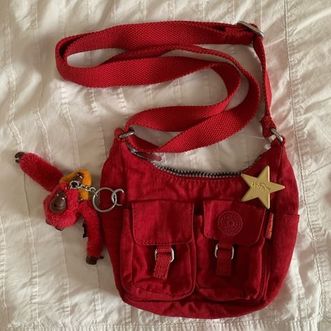 Kipling Red Mini Cross Body Bag Kipling Monkey, Monkey Keychain, Mini Cross Body Bag, Kipling Handbags, Kipling Bags, Mini Cross, Cross Bag, Different Outfits, College Fashion