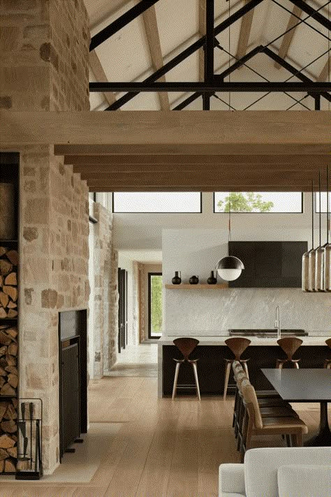 40 Inspiring Kitchen Ideas for a Stylish and Functional Space - I Luve It Surround Architecture, Mountain House Kitchen, Best Kitchen Ideas, Village Square, Barn Kitchen, Custom Kitchens Design, British Pub, Building Company, Modern Barn House