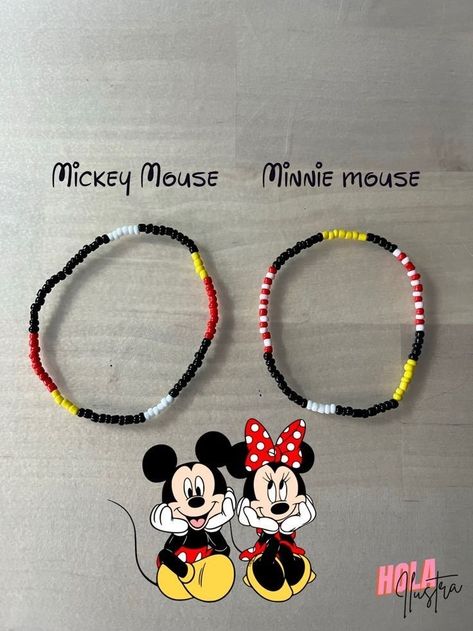 Friend Bracelets Diy, Best Friend Bracelets Diy, Friendship Couple, Sugar Spice And Everything Nice, Small Bead Bracelet, Pony Bead Bracelets, Friendship Bracelet Patterns Easy, Bff Bracelets, Disney Bracelet