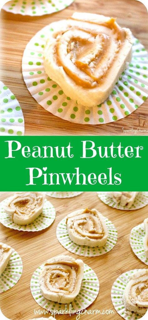 Peanut Butter Pinwheels #Sugar # Sweets #Peanutbutter Peanut Butter Pinwheel Candy, Peanut Butter Pinwheels, Pinwheel Candy, Tortilla Pinwheels, Sugar Dough, Peanut Butter Candy, Peanut Butter Roll, Pinwheel Recipes, Peanut Butter Lovers