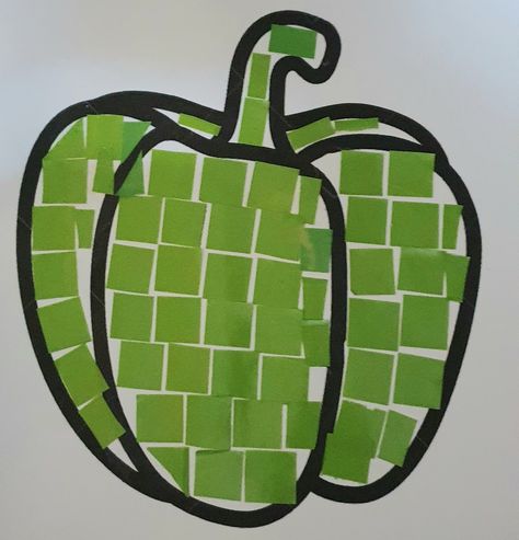 Pickle Crafts Preschool, Vegetable Activity For Kids, Mosaics For Kids, Vegetable Crafts, Preschool Craft Activities, Fruit Crafts, Kids Vegetables, Abc Crafts, Preschool Art Projects