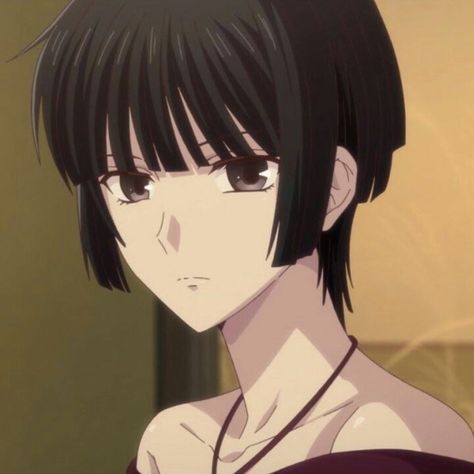 fruits basket isuzu "rin" sohma icon Isuzu Sohma, Fruits Basket, An Anime, Short Hair, Hair, Anime, Black