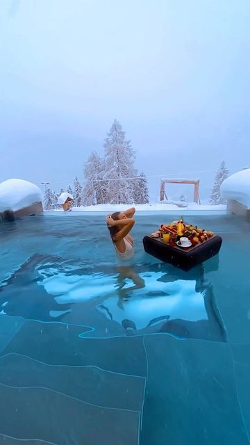 BEAUTIFUL HOTELS on Instagram: "Experience a winter paradise in Italy like @catchagypsea with a stay at the magical Chalet al Foss Alp Resort! 🇮🇹 This hotel has 44 rooms, each with a panoramic view that will leave you in awe. 😮 For breakfast, they offer a range of unique experiences - like breakfast in bed in an enchanted forest or with the adorable alpacas Happy & Bernard. 🦙 The infinity pool at this hotel is also a winter wonderland with snowflakes falling all around. ❄️ But the best part? Dream Vacations Destinations, Vacation Inspiration, Romantic Places, Dream Travel Destinations, Vacation Places, Beautiful Places To Travel, Beautiful Places To Visit, Travel Life, Vacation Destinations