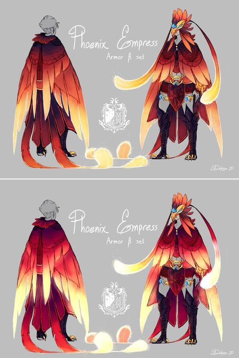 Phoenix Armor Concept Art, Armor Ideas Design, Anime Armor Design, Phoenix Concept Art, Armor Drawing Reference, Phoenix Character Design, Dragon Design Concept, Armor Character Design, Phoenix Armor