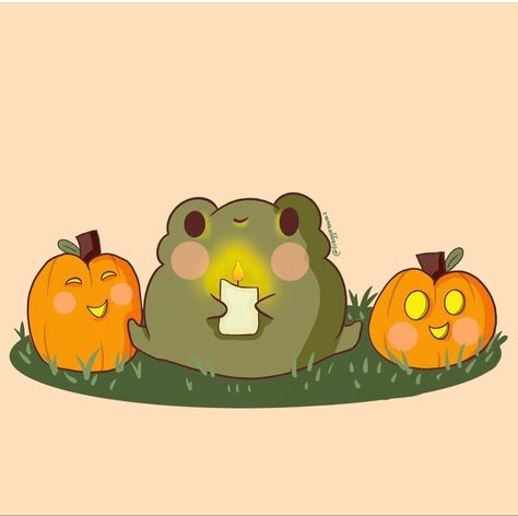 #procreate #spiritedaway. #cottagecore #illustration #frog #frogart #digitalillustration Cottagecore Illustration, Creepy Pumpkin, Pet Ducks, Frog Illustration, Frog Drawing, Frog Art, Kawaii Art, Toad, Fantasy Character Design