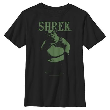 Get ready for the greatest fairy tale never told with an officially licensed Shrek Boys' Graphic Tee! Shrek might be an "ugly" ogre but there's nothing ugly about these fun Shrek designs with Princess Fiona, Donkey, Puss in Boots, and more! This unique t-shirt features a graphic of Shrek standing tall printed across the front and his name printed in green letters above him. Find your inner (and outer) beauty with tees that celebrate your favorite animated fairy tale. Size: XL.  Color: Black.  Ge Shrek Sweatpants, Shrek Merch, Shrek Shirt, Green Letters, Princess Fiona, Boys Graphic Tee, Unique T Shirt, Graphic Tee Design, Kids Clothes Boys