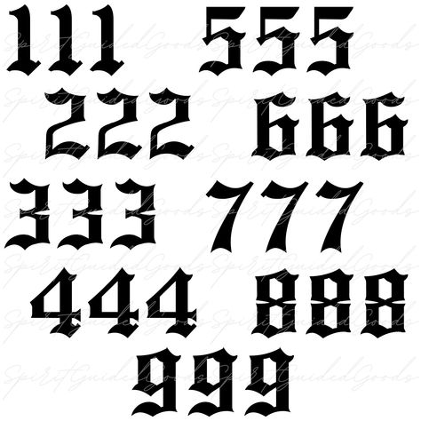 38 Number Design, Angel Number Fonts, 777 Tattoo Font, 333 In Different Fonts, Y2k Numbers, Number Two Design, Ange Numbers Tattoo, Number Fonts Design, Gothic Number Tattoo Fonts