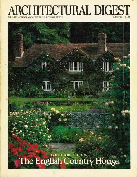 English Country House Style: 7 of the Most Charming Examples From the AD Archive | Architectural Digest English Country Estate Exterior, English Country Estate Aesthetic, The English Home Magazine, English Manor Houses Country Estate, Architectural Digest Cover Vintage, Country Estate Homes England, Architectural Digest Magazine, English Country House Style, British Homes