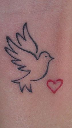 Peace Dove Tattoos, Small Dove Tattoos, Chest Tattoo Designs Female, Memorial Tattoo Ideas, Dove Tattoo Design, Dove Tattoos, Timeless Tattoo, Tattoo Me, Dove Tattoo