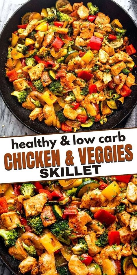 Essen, Cholesterol Friendly Recipes, Low Cholesterol Recipes, Chicken And Veggies, Healthy Low Carb, Health Dinner, Health Dinner Recipes, Low Carb Chicken, Low Carb Dinner