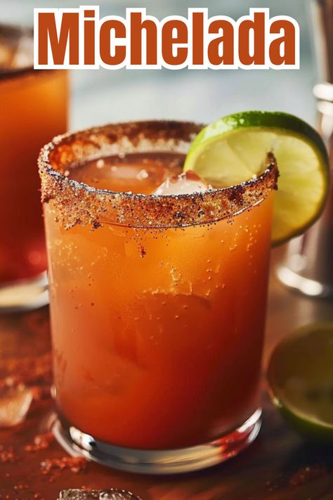 Refresh your taste buds with a classic Michelada! This zesty and savory beer cocktail combines tomato juice, lime, and a dash of hot sauce for a perfect summer drink. Click to discover the full recipe and enjoy this Mexican favorite at home. Mexican Alcoholic Drinks, Fruity Summer Drinks, Michelada Recipe, Easy Cocktail Recipe, Most Popular Cocktails, Beer Cocktail, Mexican Beer, Mexican Drinks, Perfect Summer Drink