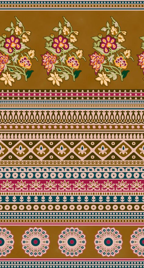 Mughal Lace Border, Digital Lace Border, Textile Border Design, Textile Border, Typo Logo Design, Ethnic Pattern Design, Mughal Art Paintings, Design Pattern Art, Botanical Flower Art